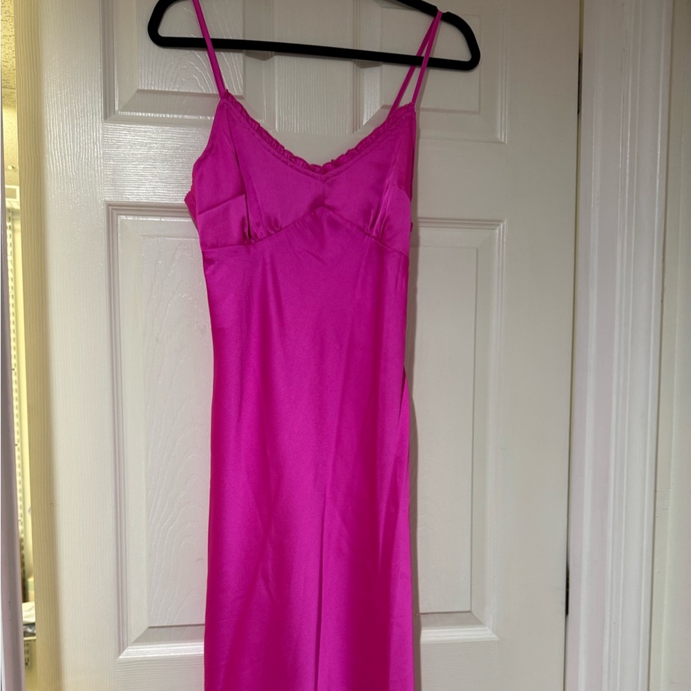 Japna Bright Pink Slip Dress
